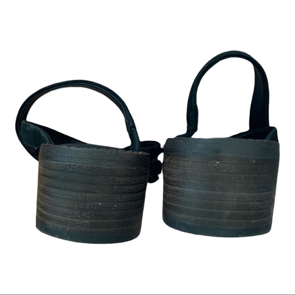 Splendid Women's Stevie Strappy Toe Loop Sandals Heels Suede Summer Black 8.5 - Picture 5 of 12